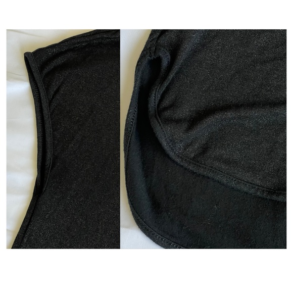 Banana Republic Factory Women's V-neck Gold Shimmer Curved Hem T-Shirt Size M - Picture 7 of 7